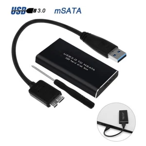 mSATA to USB 3.0 SSD Hard Drive Disk External Enclosure Case Box Transfer - Bild 1 von 12