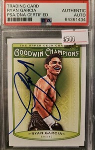 2019 Upper Deck Goodwin Champions Ryan Garcia Auto PSA Authentic