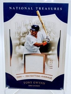 2017 Panini National Treasures League Leaders Patch /99 Tony Gwynn #LL-TG HOF