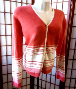 DESIGNERS ORIGINALS pink cotton knit cardigan jacket- size S - Picture 1 of 5