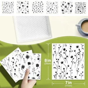 Paños de cocina suecos para cocina patrón floral trapo paño de limpieza reutilizable 6 piezas - Imagen 1 de 10