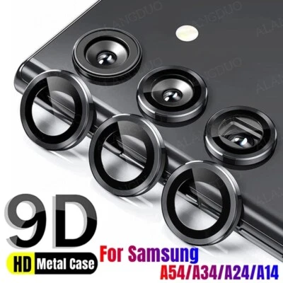 Samsung Galaxy A54 A24 A14 A34 Metal Camera Protector Tempered Glass Lens Cover - Image 1 of 4
