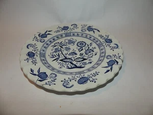 England Ironstone Blue Onion Blue Nordic 7" Untertasse gerippter Rand - Bild 1 von 4
