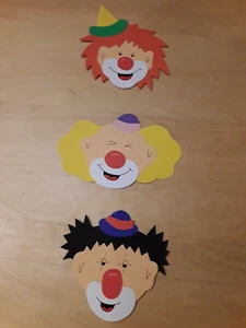 Fensterbild - Kette Tonkarton basteln Deko Karneval Clown lustig bunt Hut neu - Bild 1 von 1