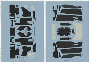 1/12 ST27-CD24003 ENZO-1 farrari Carbon Fiber Model Kit Water Slide Decal - Picture 1 of 1