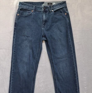 Volcom Jeans Mens 32x26 Solver Modern Straight Pants Stretch Denim Medium Wash - Picture 1 of 20