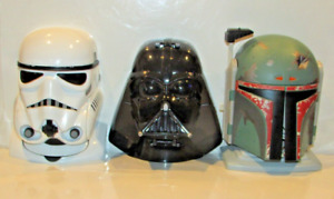 Star Wars Lot 3 Micro Machines Head Playsets Galoob Stormtrooper Boba Fett Vader