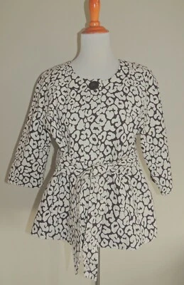 CHAQUETA MUJER DIÁLOGO MARRÓN/CREMA 100% ALGODÓN 1 BOTÓN TALLA LGE Foto 1 de 4