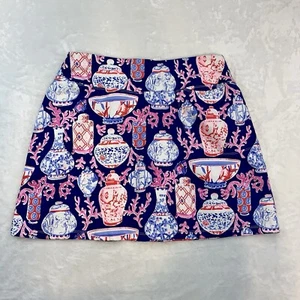 Barbara Erickson Skort Sz 8 Ginger Scroll Pickleball Golf Tennis Pockets Multi - Picture 1 of 13