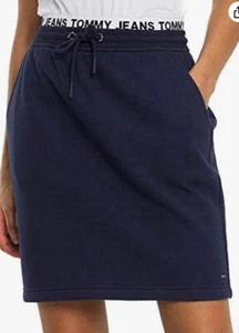 TOMMY JEANS WOMENS CASUAL SWEAT SKIRT BRAND NEW SIZE SMALL BLUE - Picture 1 of 5