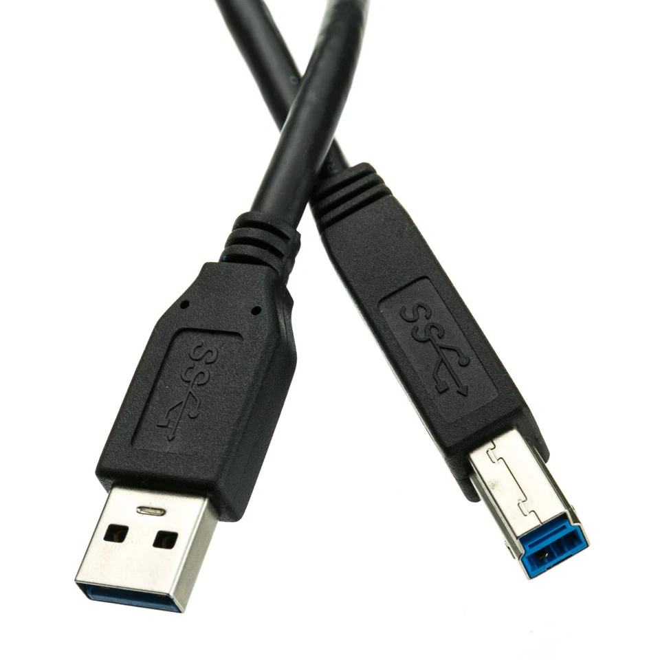 15ft Black USB 3.0 Printer/Device Cable, Type A to B Male 10U3-02215BK - Image 1 of 1