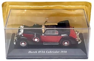 Altaya 1/43 Scale AT27525 - 1938 Horch 853A Cabriolet - Black/Red - Picture 1 of 5