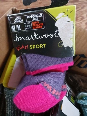 Smartwool Calcetines Niños Niñas Medianos M Med Desierto Morado Lana Merino Deporte Mini Foto 1 de 4