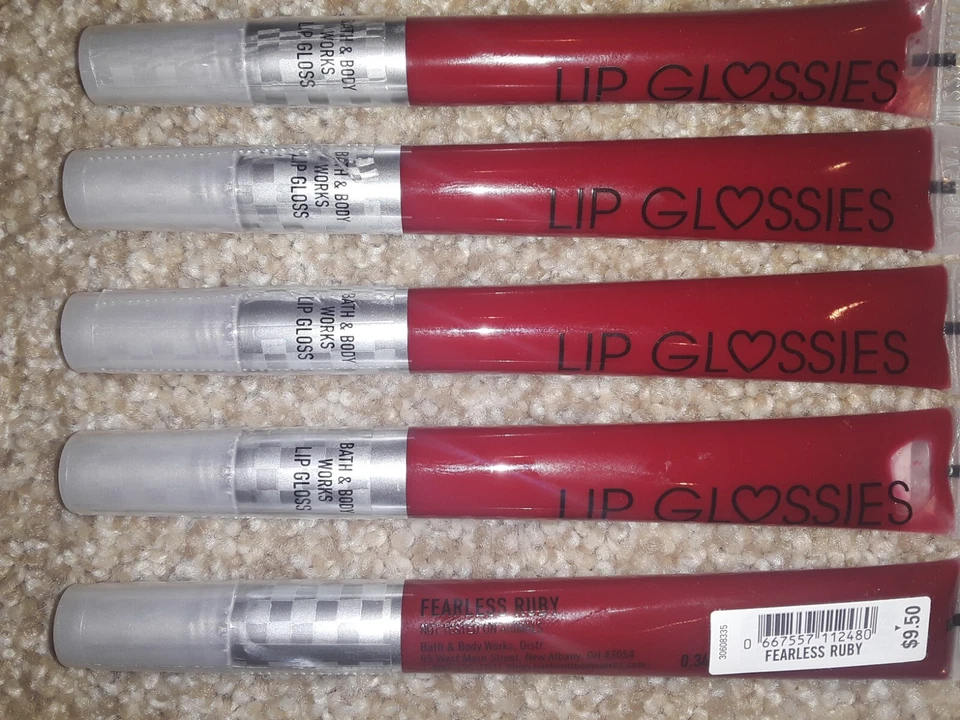 LOTE DE 5 LÁPICES LABIALES BRILLO LABIAL HIDRATANTE RUBÍ INTRÉPIDO BATH & BODY WORKS x5 Foto 1 de 1