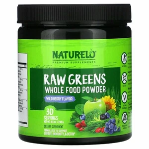 NATURELO, Raw Greens, Whole Food Powder, Wild Berry, 8.5 oz (240 g) - Bild 1 von 2