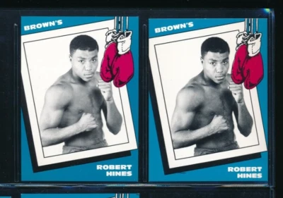 Lot (2) 1990 Brown's Boxing #31 Robert Hines Jr. Middleweight (HR35) SWSW6 - Image 1 of 2
