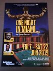 ONE NIGHT IN MIAMI... Kemp Powers 2019 Matt Henry Nottingham Playhouse Flyer