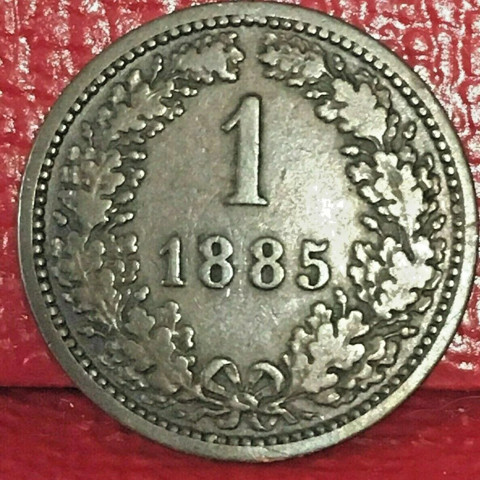 1885 AUSTRIA 1 KREUZER COPPER COIN KM# 2187 - Image 1 of 2