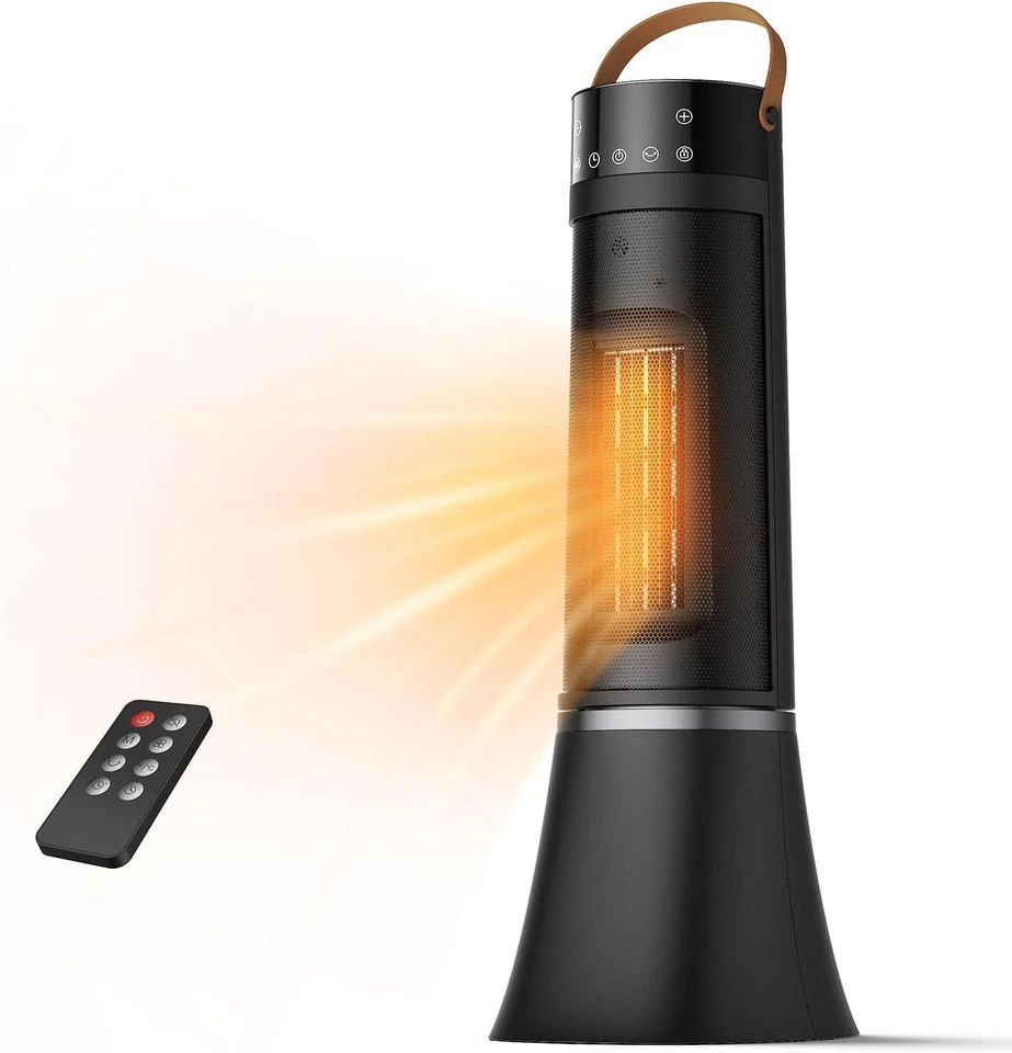 1500W Portable Tower Space Heater w/ Remote, 12H Timer Quiet Ceramic Oscillating - Image 1 of 4