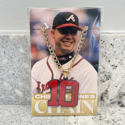 Chipper Jones SGA Chain 10 Atlanta Braves Necklace Stadium Giveaway Unopened - Image 1 of 4