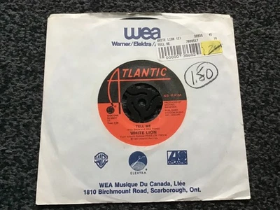 WHITE LION - TELL ME 1987 CANADA SINGLE ATLANTIC 78 90517 EXCELLENT CONDITION  - Imagem 1 de 4