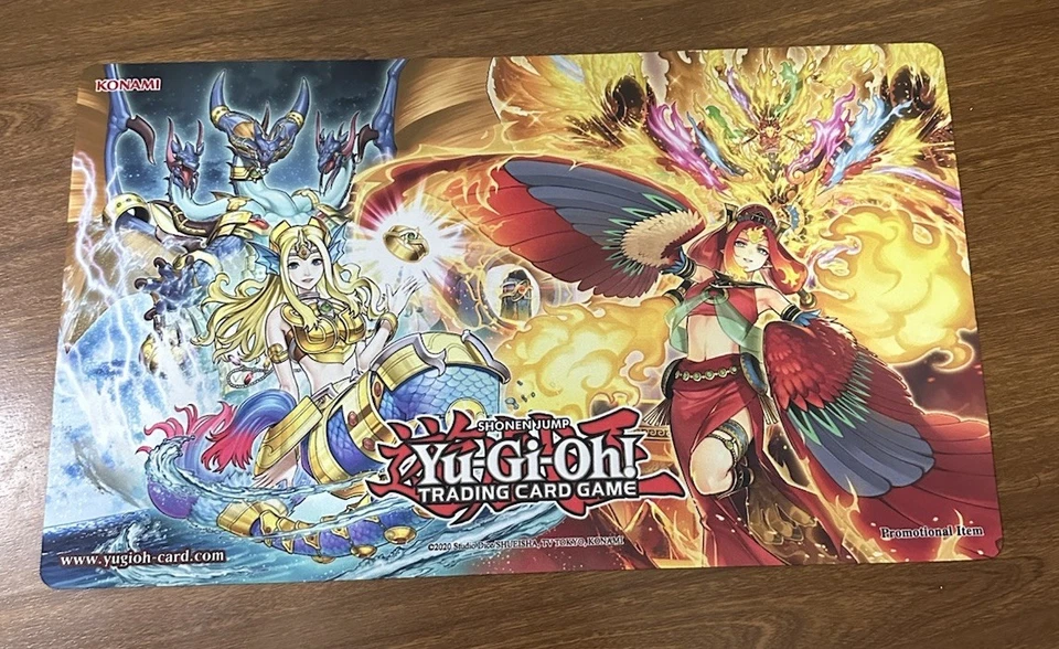 Alfombra de juego Yugioh 2025 YCS Win-A-Mat Fire King Ulcanix y Mermail Abysshine Foto 1 de 1