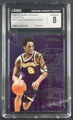 KOBE BRYANT VINCE CARTER CGC 8 1999-00 SKYBOX DOMINION #4TP 2 POINT PLAY 0013 - Image 1 of 2