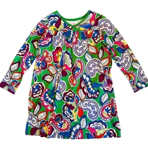 Hanna Andersson Girls Sz 10 Purple Tulip Heart Long Sleeve Dress Pullover Cotton - Picture 1 of 11