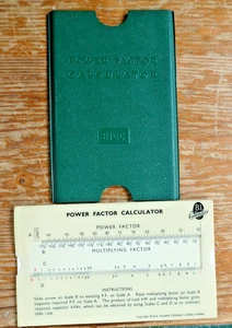 Vintage BICC Power Factor slide calculator- in original green sleeve - excellent - Foto 1 di 3