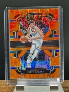 2023-24 Panini Select Basketball Card #41 Chet Holmgren - Flash Orange Prizm - Picture 1 of 2