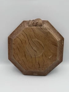 Frühe Vintage Robert Mouseman geschnitzte Eiche Teekanne Ständer - Bild 1 von 5