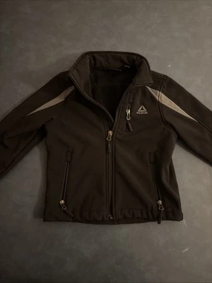 Chaqueta Reebok Niños Talla 4 - Negra Gris Cremallera Foto 1 de 4