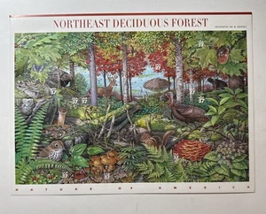 Scott #3899 Northeast Deciduous Forest Pane of 10 37¢ Stamps (2005) Lot #57 - Picture 1 of 2