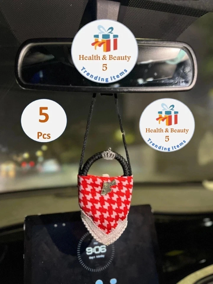 5 Pcs X Jordan keffiyeh Rear View Mirror Car Charm شماغ اردني تعليقة سياره - Image 1 of 4