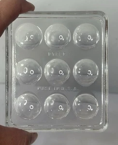 NOS Corning Pyrex 9-Well Glass Spot Plates Lab Ware #722085 USA - Picture 1 of 2