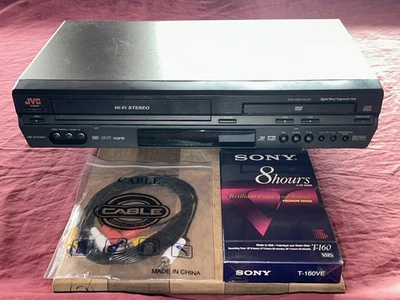 JVC HR-XVC26U DVD VCR Combo VHS Player Hi-Fi Cassette Recorder W/cables Tested - Image 1 of 4
