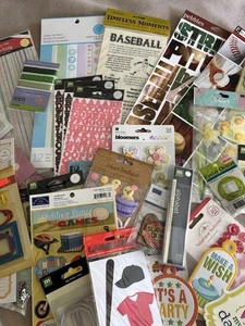 48 Verzierungen Aufkleber Scrapbooking gemischt sortiert Basteln - Bild 1 von 7