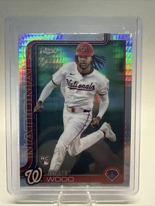 2025 Topps Chrome James Wood RC Prism REFRACTOR Washington Nationals - Bild 1 von 2