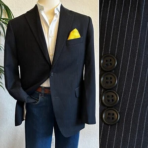 JACK VICTOR BLAZER GR 42 ANZUG JACKE SCHWARZ GESTREIFT SPORT MANTEL VALENTINO - Bild 1 von 11