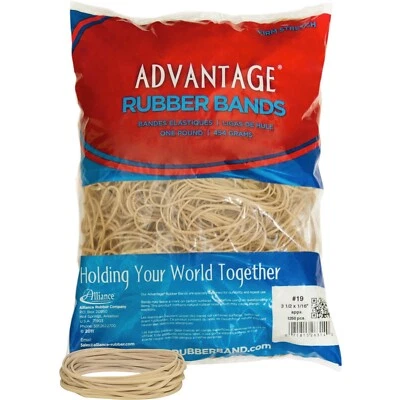 ALLIANCE RUBBER COMPANY Alliance Rubber Crepe Advantage Bands 3 1/2" x 1/16" #19 1 LB Bag Floral/Produce
