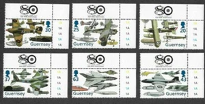 Guernsey Aviation Planes 80 Years RAF History mnh 1998 set - Picture 1 of 1