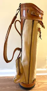 Titleist Vintage Canvas Leather Golf Bag Made in USA Amazing Condition - Picture 1 of 9