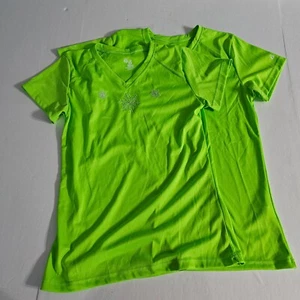 Badger Sport Green Embroidered Snowflake Short Sleeve Women's shirt - Picture 1 of 10