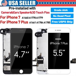 Full LCD Display Touch Screen Replacement W/Camera Assembly For iPhone 7 Plus 7 - Picture 1 of 28