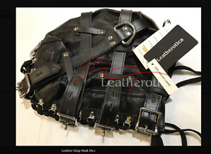 Real Leather hood Leder Cuir Tight mask Slave Maske 9