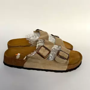 Betula Birkenstock Unisex Sandals Size L10 M8 Suede Narrow Brown Open-toe Buckle - Picture 1 of 21