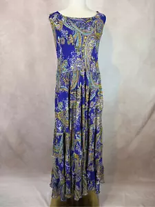 Jones New York Womens Sleeveless Maxi Dress Size 16 Purple Boho Whimsical Fairy - Picture 1 of 7