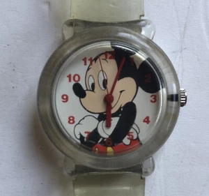 Mickey Mouse Disney Uhr transparenter Boden und Band - Bild 1 von 12