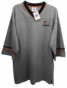 Denver Broncos Shirt Pullover NFL Football V-Neck Men Size L - NWT - Picture 1 of 11