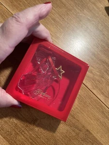 Gorham Cristallo Decorazione Natalizia Angelo con Stella 3” con Scatola - Foto 1 di 5